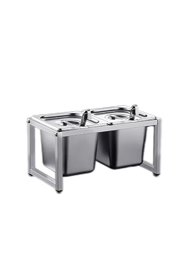 Dispensador de condimentos de acero inoxidable para cocina, restaurante, bar, catering, almacenamiento duradero de salsa y especias