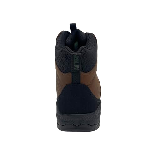 Ad Tec Men's 6" Hiker and Work Shoe - Tumbled Leather Upper, Waterproof, PU Insole Boots for Men - Flexible Mold Outsole for Comfort and Traction Pattern3