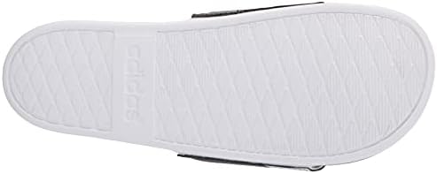 adidas Unisex Adilette Comfort Slide Sandal, Black/White/White, 10 US Men | Image 3