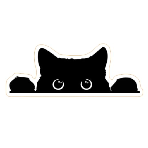 Generic - Peeking Sneaky Cat Sticker Funny Vinyl Waterproof, Size 5 Inch Yeti Cup Cooler Box Decal Car Laptop Wall - -18%