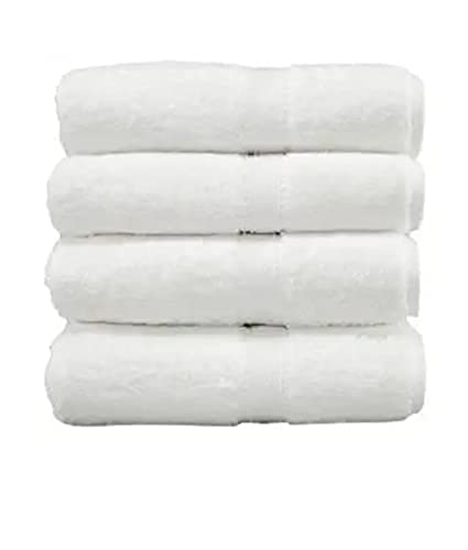 AYUS 100% Cotton (400 GSM / 30 x 60 inch) Large Bath Towel Ultra Soft Super Absorbent/Antibacterial (White, Set of 4)-image-28