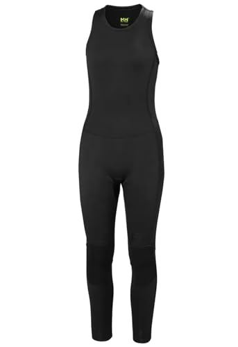 Helly-Hansen Waterwear Salopette 3/2 Women's Safety Overalls - Durable, Waterproof, Breathable for Outdoor Sports & Activities, 990 Black - M