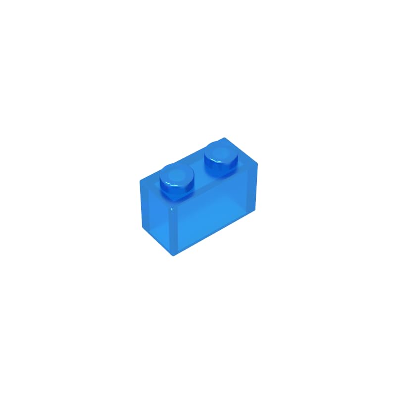3065 bricks Brick 1x2 Without Bottom Tube 50 Pieces GDS-1545 Compatible with Lego Building Blocks Color:Trans-Dark Blue