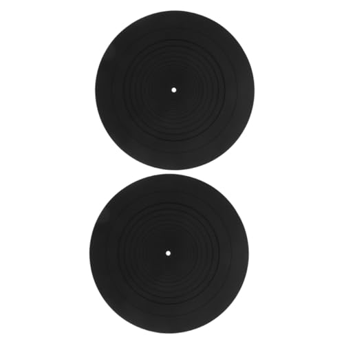 BESTonZON 2pcs - Turntable Mat Vinyl Slipmats for Records Player Anti-static Silicone Pad Vinyl Mat for Turntable Record Player for