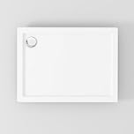 Rectangular 1000 x 800mm Shower Tray Pearlstone for Shower Enclosure Cubicle with Waste Trap
