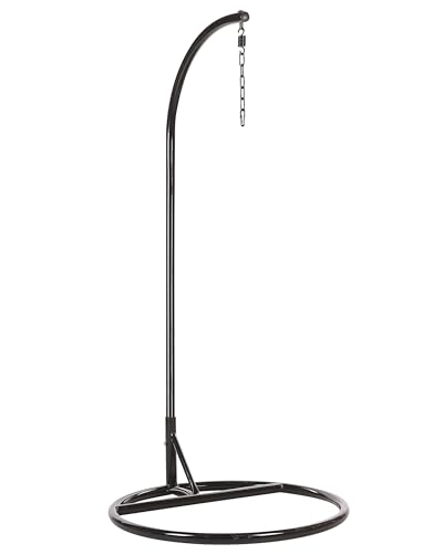 Support Pied pour Fauteuil ou Chaise Suspendu en Acier Noir Durable Assure la Stablisation et la Sécurité Compatible avec Tous les Modèles Beliani