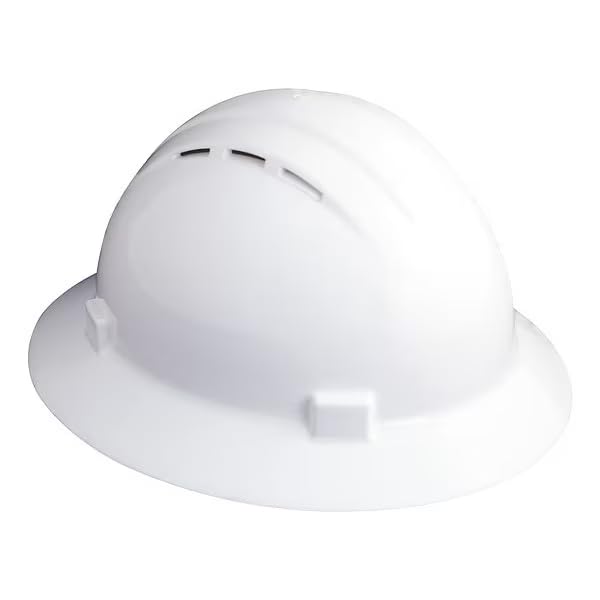 Hard Hat, Polyethylene, 4 Point Ratchet, Type 1, Class C, White, Mfr: 19431-A