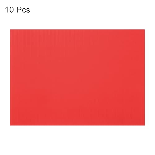 Image of uxcell 10pcs Corrugated Cardboard Paper Sheets,Red,14 inch x 10inch,for Craft and DIY Projects