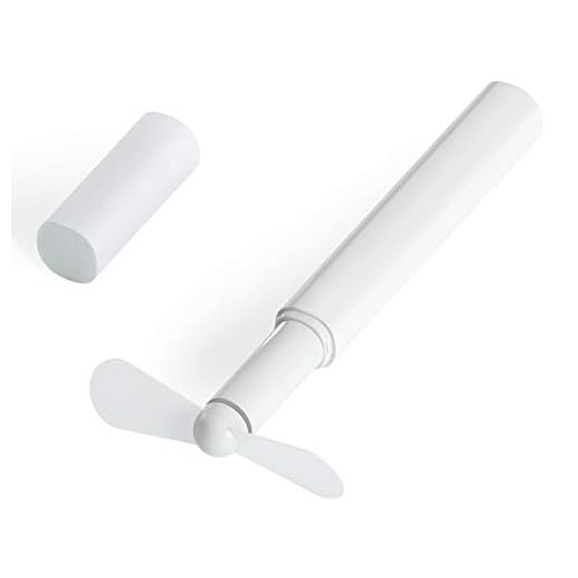 HAPTIME Portable Personal Mini Fan AA Battery Powered Cooling Women Kids Outdoor Camping Travel Office, Small Handheld Fan Slim Pocket Size (White)