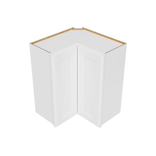 Image of Furinno Shaker Wall Easy Reach Kitchen Cabinet, Ready to Assemble, 24 D x 24 W x 30 H, White