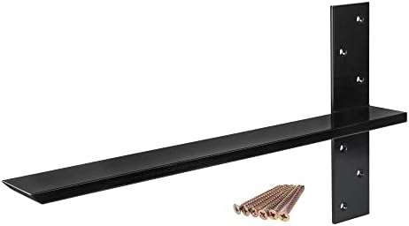 （2-Pack）Free Hanging T Shelf Bracket, Solid Heavy Duty Steel Knee Wall Hidden Granite Countertop Support Floating Bracket Hardware, Universal ,20 Inch , DIY Projects , Screws Included