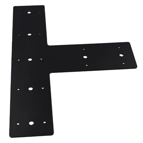Support plat en acier en forme de T 35,6 x 21,6 cm, robuste pour support structurel pour fermes, toiture, encadrement, pergola, revêtement de qualité...