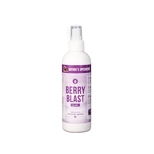 Image of Nature's Specialties Berry Blast Dog Cologne for Pets, Natural Choice for Professional Groomers, Ready to Use Perfume, Made in USA, Finishing Spray, 8 oz