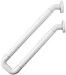 Handrails for Outdoor Steps, U Shaped Handrail for 1-3 Steps, 22'' Safety Grab Bar ABS Shell + Stainless Steel Pipe, Outdoor Stair Railing for Stairs and Garden, Yard, Garage (1PC)