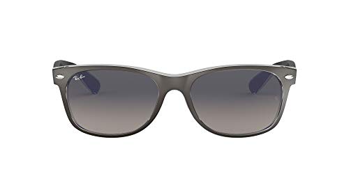 Ray-Ban RB2132 New Wayfarer Sunglasses, Gunmetal on Transparent/Light Grey/Dark Grey Gradient, 55 mm