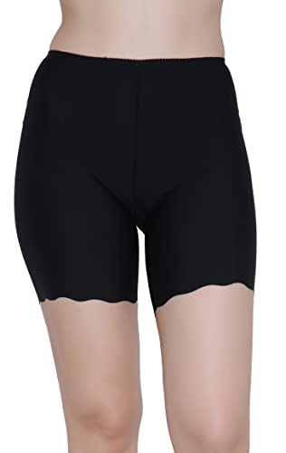 Image of GLAMORAS Women Nylon Spandex High Waist Stretchable Skin Fit Shorties Seamless Under Skirt Cycling Biker Bicycle Shorts
