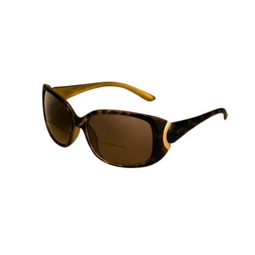 proSPORT Womens Bifocal Reader Sunglasses Modern Cheetah Gold Silver Oversize Jackie O Gradient Black Tortoise Pink Brown