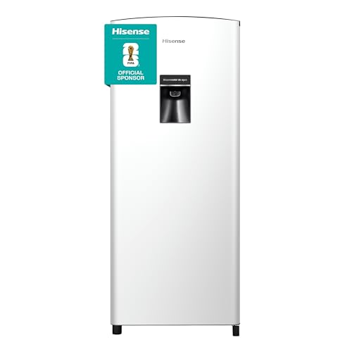 El Mejor Listado de Refrigerador Daewoo 9 Pies Con Despachador de Agua , tabla con los diez mejores. 43 Hisense RR63D6WWX-Refrigerador Una Puerta, 6.3 pies cúbicos con Dispensador de Agua,Deshielo Semiautomático,Sello de Puerta Antibacteriano,52x54x128cm(AnchoxLargoxAlto),Blanco