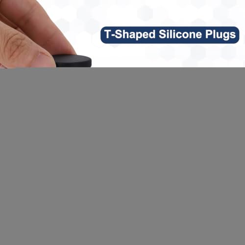 Image of MECCANIXITY 4pcs T-Shaped Silicone Plugs 68.6mm 2-11 /16 Inch Dia Snap in Plug Hole Seal Cover Round Rubber Stopper for 67.5-68.6mm Holes Kitchen Rubber Bulkheads Waterproof Sealing, Black