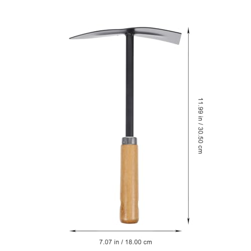 2pzas pala mano metálica jardín con mango madera miniatura 2