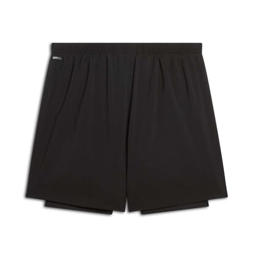 PUMA Mens Woven Logo 2-in-1 Shorts Casual Bottoms Casual Moisture Wicking - Black - Size M2