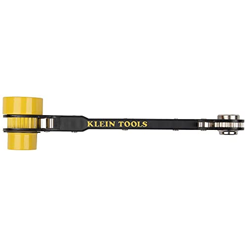 Klein Tools Kt155Hd Heavy-Duty 5-In-1 Lineman's Ratcheting Wrench With Bolt Through Design And Bright Yellow Socket #TOP7