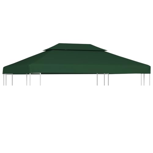 vidaXL Pavillondach 310g/m² 3x4m Pavillon Dach Dachplane Ersatzdach Ersatzbezug Grün