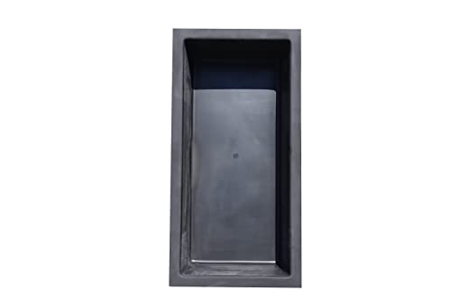 Wacredo GFK Rechteckbecken Schwarz 140 x 70 x 35cm Kneippbecken Teichbecken Wasserspielbecken architektonisches Wasserbecken für...