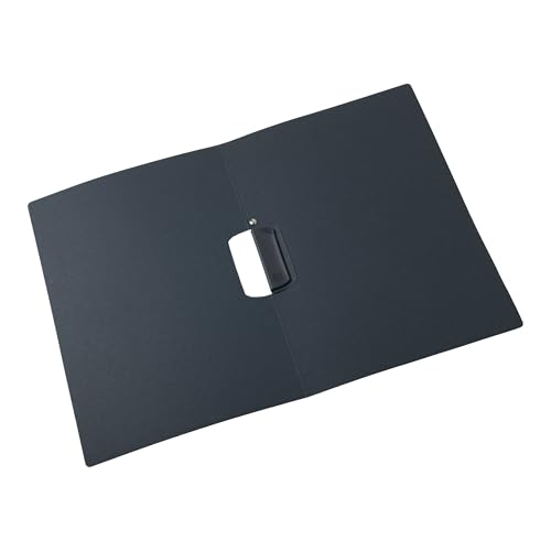 Oxford Bewerbungsmappe A4, aus Karton, Klemm-Mappe, anthrazit, 10er Pack