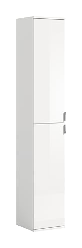 xonox.home - Hochschrank Projekt X 30x193x34 cm in Front weiß Hochglanz...