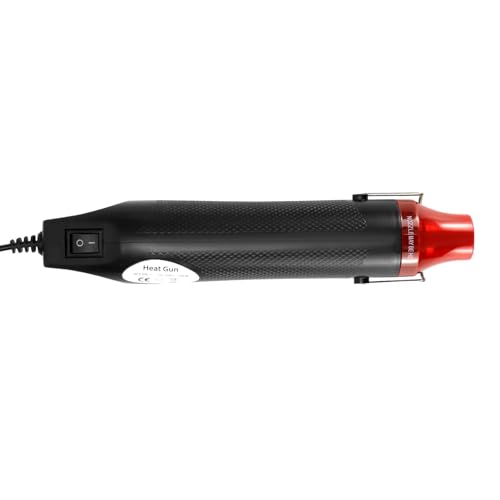 QWORK® Mini pistolet na gorące powietrze, 220 V, 300 W, przenośna suszarka na gorące powietrze, do rur termokurczliwych, wytłaczania, suszenia papieru