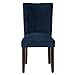 HomePop Parsons Classic Upholstered Accent Dining Chair, Set of 2, Navy Velvet