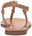 Lucky Brand Women's Beiwen Beaded T-Strap Sandal Flat, Tan, 12 | Image 5