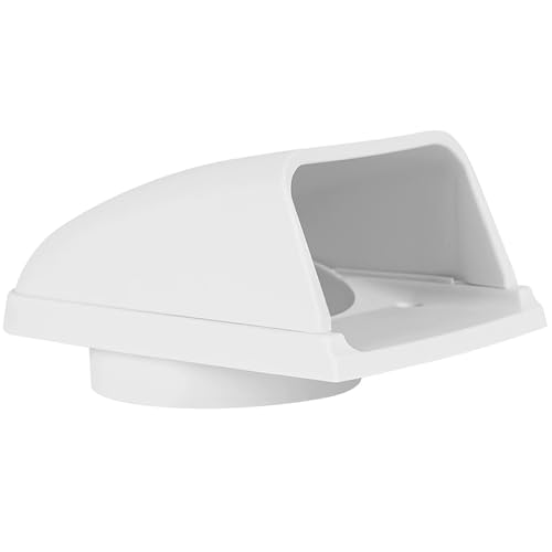 QccHieUs Marine Intake Exhaust Cowl Vent Outdoor Air Vent Cover High Performance Practical 3 inch for Hardware Boat, White