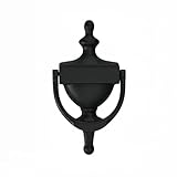 khtumeware Solid Brass Door Knocker, Victorian Rope Type, 7”, Matte Black, 1 Pack