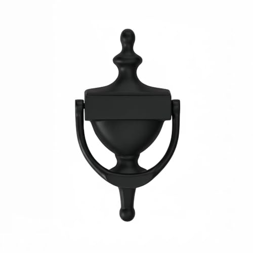 khtumeware Solid Brass Door Knocker Victorian Rope Type 7 Matte Black 1 Pack