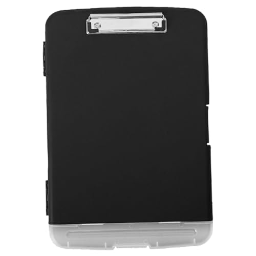 Porte-documents A4 noir léger avec clip de rangement imperméable pour tri de documents