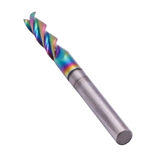 Image of 5Pcs 1 /8 inch 3 Flute Solid Carbide Square End Mills for Aluminum, DLC Coated | 37 Helix, 1 /8 inch Cutting Dia, 1 /8 inch Shank Dia, 1 /2 inch Length of Cut, 1-1 /2 inch Overall Length for Milling Aluminum and Copper