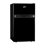 AMZUFF01BL 88L Negro Independiente Bajo Encimera 2 Puertas Frigorífico congelador A+ Energía