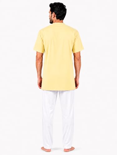 Image of Men's Cotton Halfsleeve Short Kurta for Summer