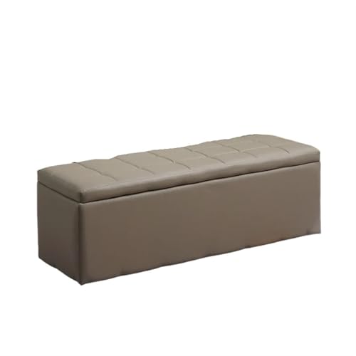 GIYXHU Puff Almacenaje Taburete De Almacenamiento for sofá y Sala Estar, Banco Zapatos for Puerta, Muebles for el hogar, Taburete Almacenamiento Simple, Tabouret multifunción(Grey,50cmx30cmx35cm)