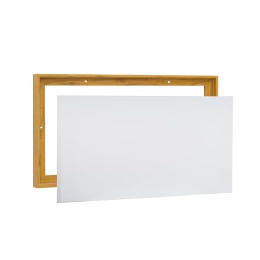 Combo Pack: Floater Frame + inch Stretched Canvas for Painting, 1-3/8" Frame + 3/4" Blank Canvas 12oz Primed 100% Cotton Canvas Fabric (Natural Oak, 24 x 48 inch)