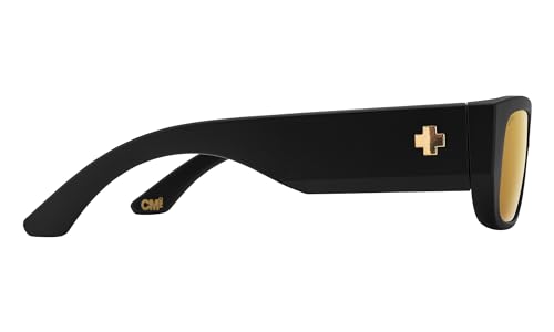SPY Rectangular Genre Club Midnite Soft Matte Blk-Happy Brnz Gold Mirror, Multi, One Size3