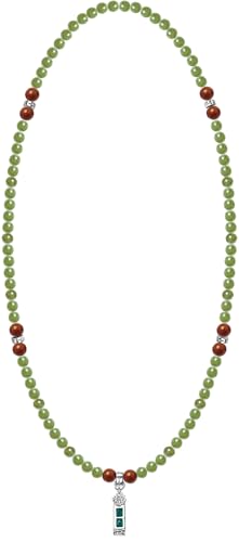 Image of Five Elements 18K Gold Vermeil 3 Layered Crystal Gemstone Beads Bracelet & Necklace for women Solid 925 Sterling Silver 18K Gold or White Gold Plated jewelry