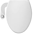 Bio Bidet by Bemis Caswell Toilet Seat with Perfect Fit, Fresh Water Spray, Non-Electric, Easy to Install Bidet, ELONGATED, White