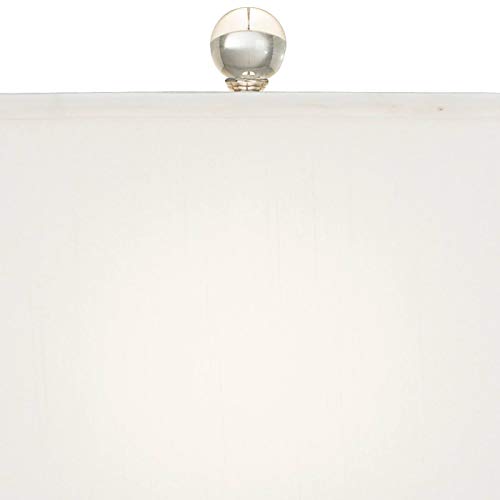 Vienna Full Spectrum Modern Style Table Lamps 30.5" Tall Set Of 2 Art Deco Crystal Trophy Off White Rectangular Shade Decor For Living Room Bedroom House Bedside Nightstand Home #TOP1