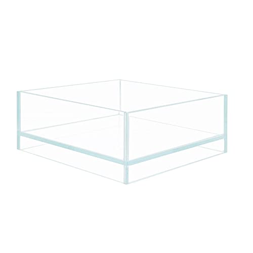 Hiro Aquatics Mini Shallow Rimless Glass Tank With Full Spectrum Led Aquarium Terrarium Led, For Wabi Kusa, Desktop Terrariums, Indoor Plants #TOP4