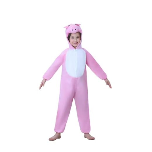 Matissa Disfraces de animales para niños y niñas, pijamas para cosplay (cerdo, talla XL (para niños de 120 a 140 cm de altura)