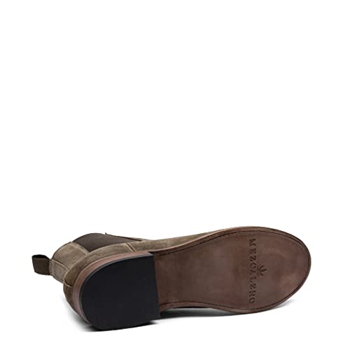 Image of Mezcalero|Suede leather chelsea boots for men - Matt Army (10.5)