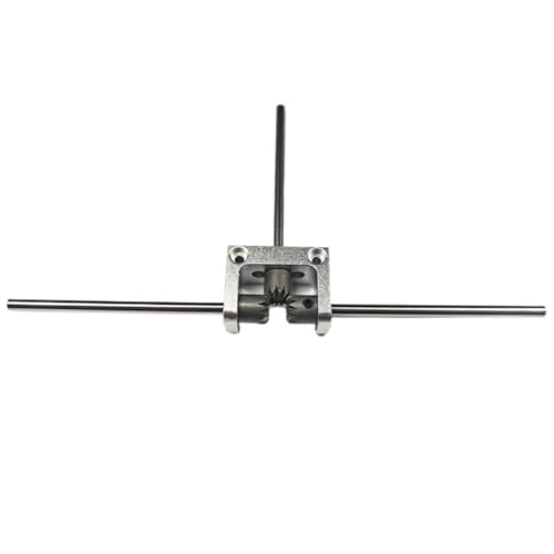 Angle Steering 90 Degree Steering Gearbox 2mm 3mm Dual Output Shaft Bevel Gear Box 1:1 Transmission T Type Commutator Driving Change(3mm Shaft)